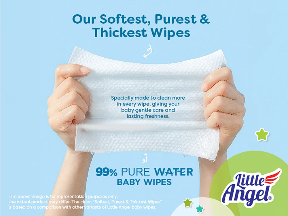 Little Angel 99% Pure Water Baby Wipes