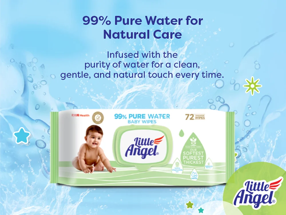Little Angel 99% Pure Water Baby Wipes