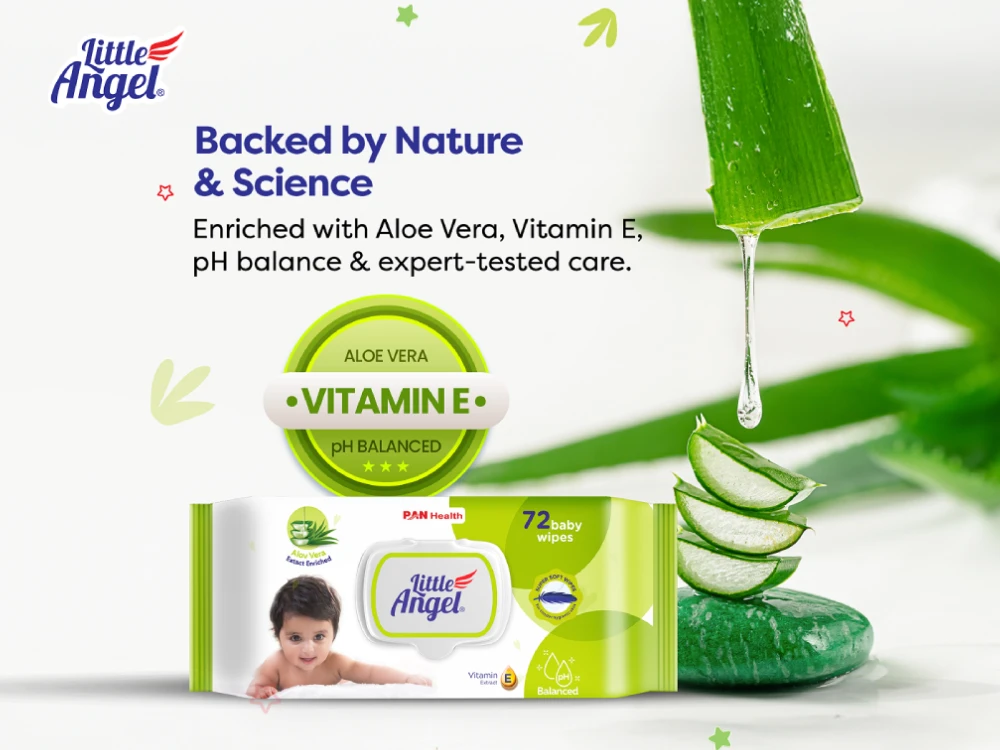 Little Angel Gentle Care Wipes backed with nature and science