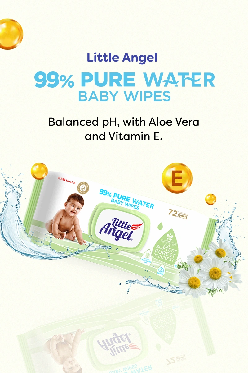 Little Angel 99% Pure Water Baby Wipes 
