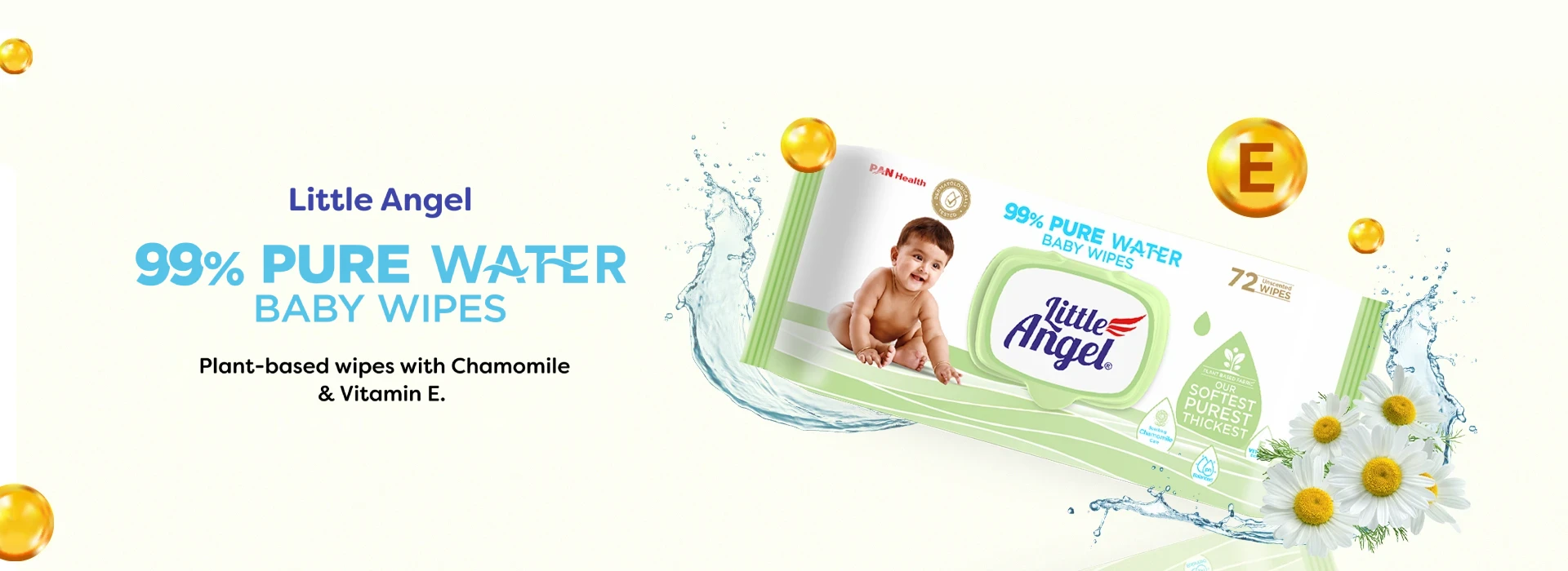 99% Pure Water wipes Little Angel