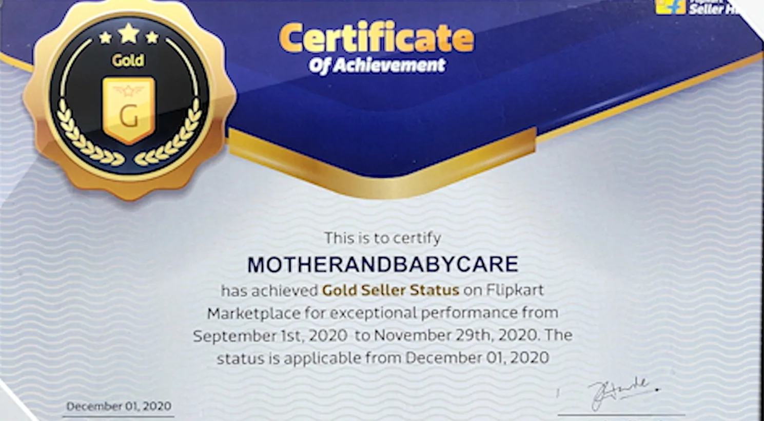 Flipkart Gold Seller Status 2020